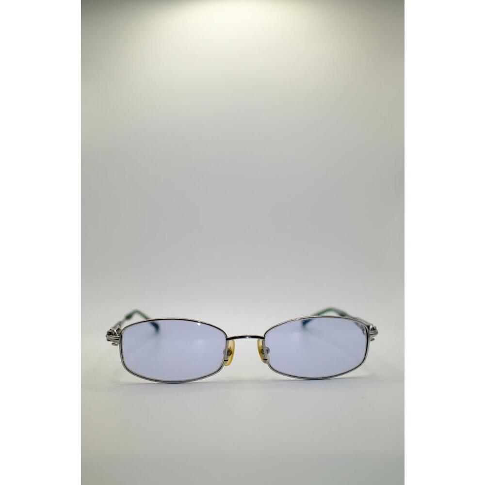 90 Jean Paul Gaultier Metal Frame Mechanical Script Sunglass